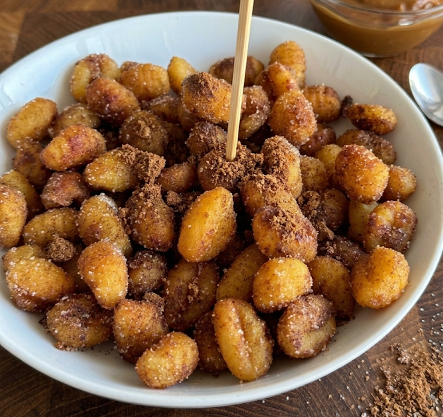 Aprenda como fazer churros de nhoque na airfryer super crocante, fácil e rápido. Veja o passo a passo com açúcar e canela e dicas para não errar!